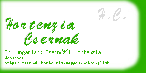 hortenzia csernak business card